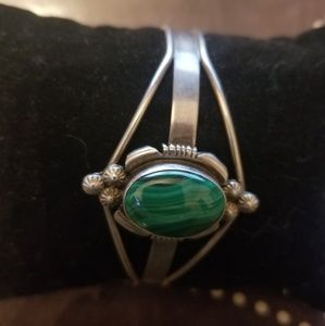 Vintage Navajo Malachite signed Marie B